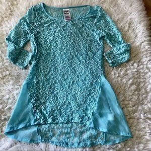 Rock 47 by Wrangler Hi-Lo Stretchy Lace Top